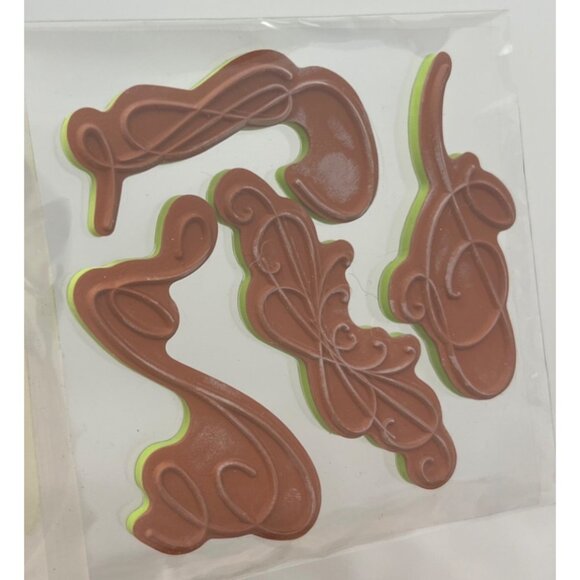 Inkadinkado 65-32009 GOSSAMER DIAPHANE Stamping Gear Cling Stamps Set Of 4 - Picture 3 of 3